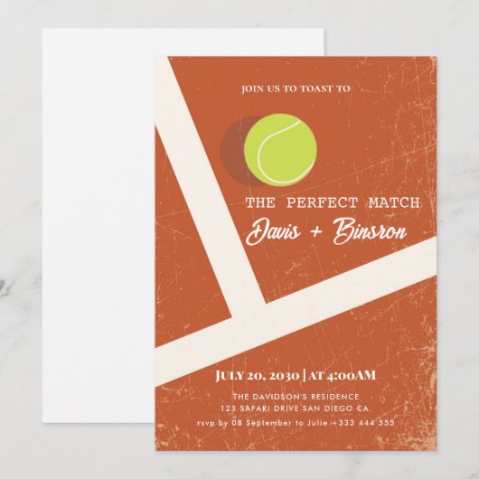 Perfect Match | Tennis Country Club Kaart (Voorkant / Achterkant)