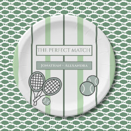 Perfect Match Tennis Couples Bridal Shower Papieren Bordje