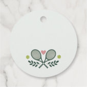 Perfect Match Tennis Vrijgezellenfeest Bedankjes Labels (Achterkant)