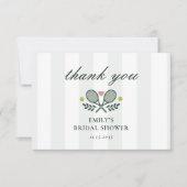 Perfect Match Tennis Vrijgezellenfeest Bedankkaart (Voorkant)