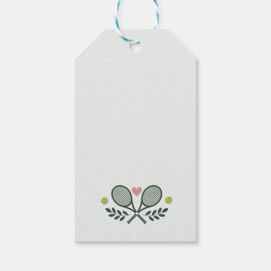Perfect Match Tennis Vrijgezellenfeest Cadeaulabel (Achterkant)