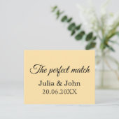 Perfect Match Trouwmatchbox – Premiumeditie Briefkaart (Staand voorkant)