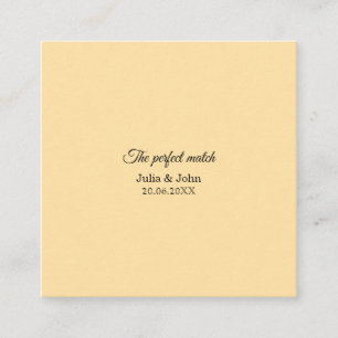 Perfect Match Trouwmatchbox – Premiumeditie Informatiekaartje