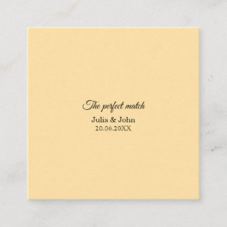 Perfect Match Trouwmatchbox – Premiumeditie Informatiekaartje