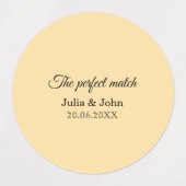 Perfect Match Trouwmatchbox – Premiumeditie Labels (Design 1)