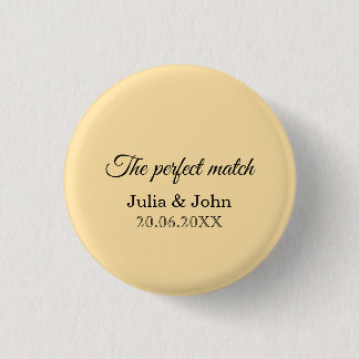 Perfect Match Trouwmatchbox – Premiumeditie Ronde Button 3,2 Cm