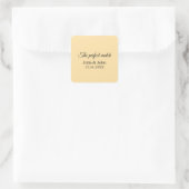 Perfect Match Trouwmatchbox – Premiumeditie Vierkante Sticker (Tas)