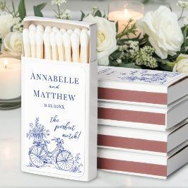 Perfect Match Vintage Blauw Trouw Matchbox Favors