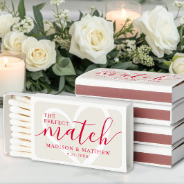Perfect Match Vintage Rode Trouwluciferdoosje