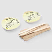 Perfect Match Wedding Yellow Hand Fan Handwaaier (Niet-gemonteerd)