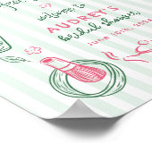 Perfect Matcha Bruiloftsontvangst Groen Welkomstbo Poster (Hoek)