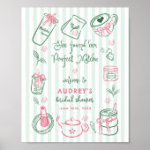 Perfect Matcha Bruiloftsontvangst Groen Welkomstbo Poster (Voorkant)