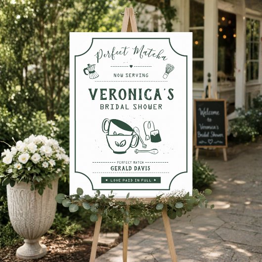 Perfect Matcha Bruiloftsontvangstbord Poster