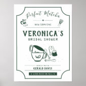 Perfect Matcha Bruiloftsontvangstbord Poster (Voorkant)
