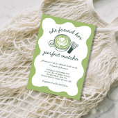 Perfect Matcha Green Tea Hand Drawn Bridal Shower Kaart