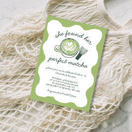 Perfect Matcha Green Tea Hand Drawn Bridal Shower Kaart