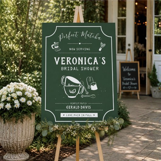 Perfect Matcha Groene Bruiloft Uitnodigingsbord Poster