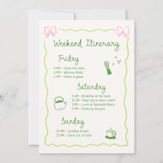 Perfect Matcha Hand getekend vrijgezellenweekend Kaart (Achterkant)