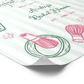 Perfect Matcha Stripes Bridal Shower Welcome Sign Poster (Hoek)