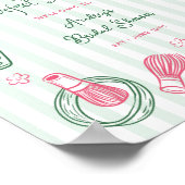 Perfect Matcha Stripes Bridal Shower Welcome Sign Poster (Hoek)