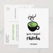 Perfect Matcha Valentijn Love Briefkaart (Voorkant / Achterkant)