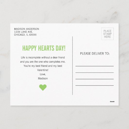 Perfect Matcha Valentijn Love Briefkaart (Achterkant)