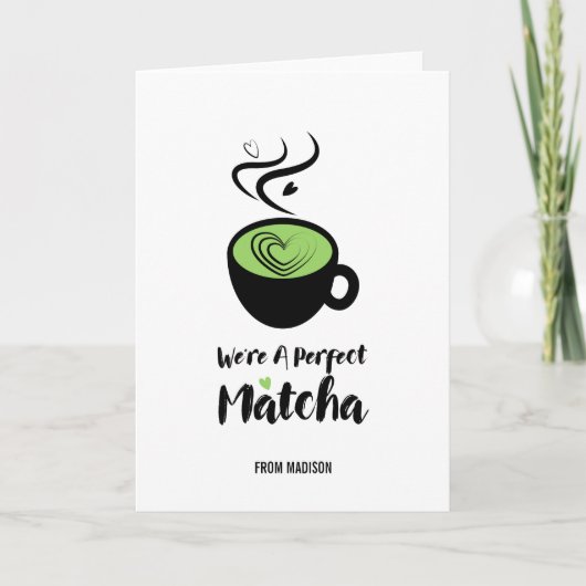 Perfect Matcha Valentijn Love Wenskaart Feestdagen Kaart (Voorkant)