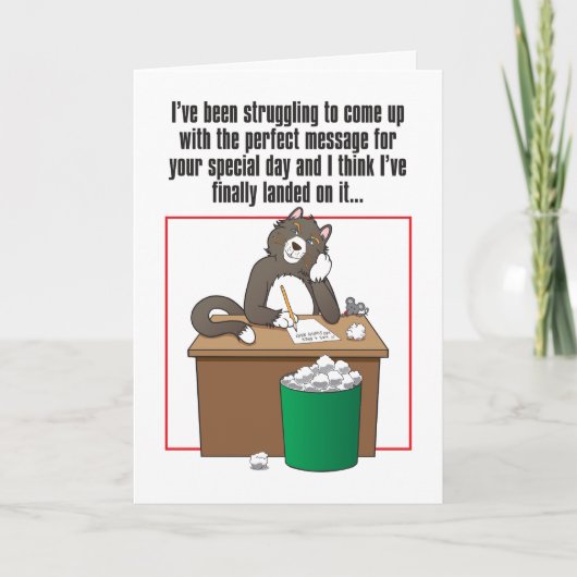 Perfect Message Humorous Birthday Kaart (Voorkant)