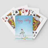 Perfect met Kerstmis Snowman Beverage Pokerkaarten (Achterkant)
