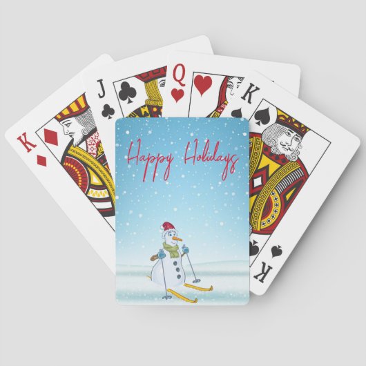 Perfect met Kerstmis Snowman Beverage Pokerkaarten (Achterkant)