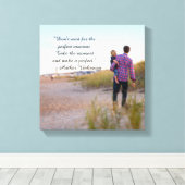 Perfect Moment Quote - Verpakt Canvas (Insitu (Houten vloer))