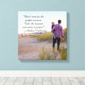 Perfect Moment Quote - Verpakt Canvas (Insitu (Houten vloer))