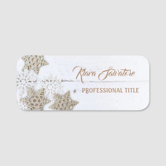 Perfect mooi kerstStar-Ornament Naamplaatje (Voorkant)