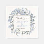 Perfect Mooie Boho Bloemige Trouw Dank Je Servet (Voorkant)