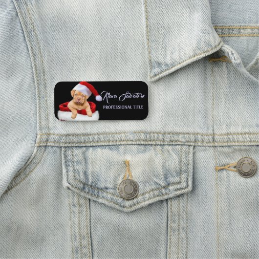 Perfect mooie kerstkoedel naamplaatje (In situ)