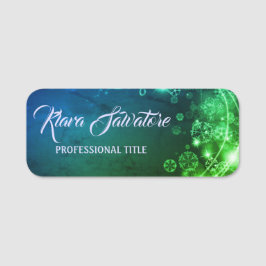 Perfect mooie kerstverlichting, groen naamplaatje