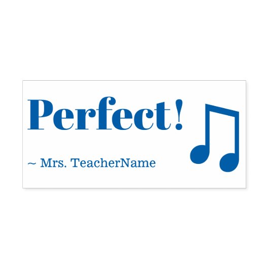 "Perfect!" + Naam instructeur Rubber Stempel (Design)