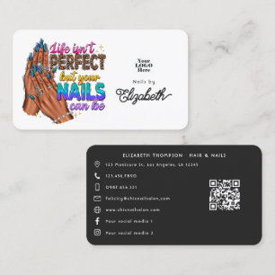 Perfect Nails Slogan Nagelsalon  Visitekaartje