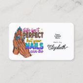 Perfect Nails Slogan Nail Salon Visitekaartje (Voorkant)