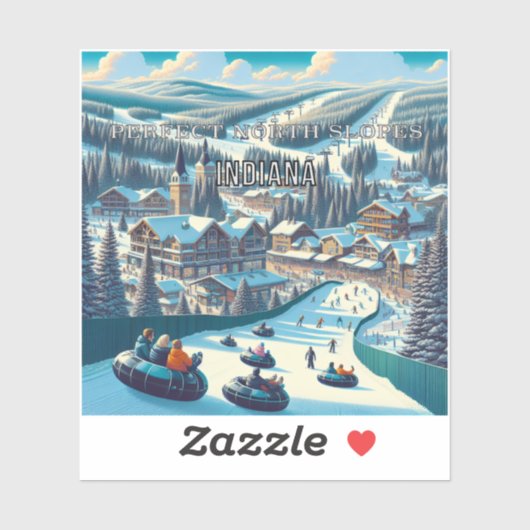 Perfect North Slopes Indiana 3 inch Vinyl Sticker (Vel)