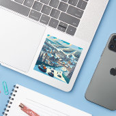 Perfect North Slopes Indiana 3 inch Vinyl Sticker (Laptop met iPhone)