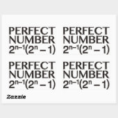 PERFECT_NUMBER RECHTHOEKIGE STICKER (Vel)