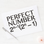 PERFECT_NUMBER RECHTHOEKIGE STICKER (Envelop)
