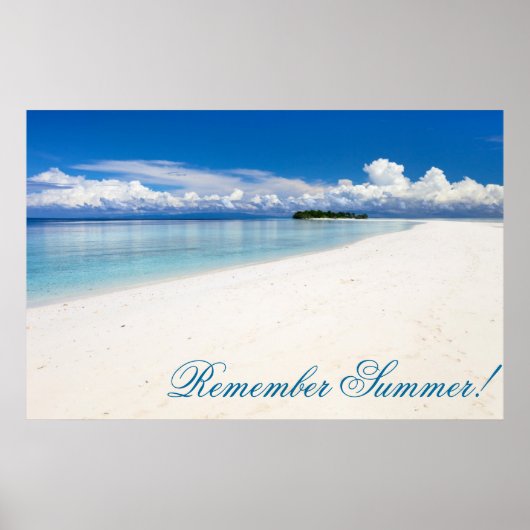 Perfect oceaanstrand poster (Voorkant)