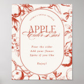 Perfect One Bruidsdouche Appelcider Bar Poster (Voorkant)