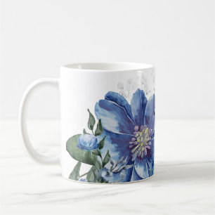 Perfect oneffen mok vintage blauwe bloemen