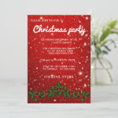 Perfect, ongekend rode kerstuitnodiging kaart (Staand voorkant)