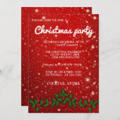 Perfect, ongekend rode kerstuitnodiging kaart (Voorkant / Achterkant)