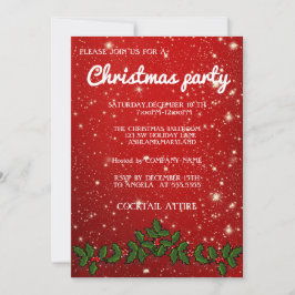 Perfect, ongekend rode kerstuitnodiging kaart