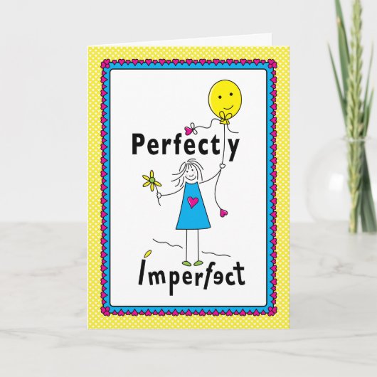 Perfect onvolmaakt 1_Wenskaart 5"x7" Kaart (Voorkant)